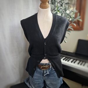 Calvin Klein Black Button-Up Vest